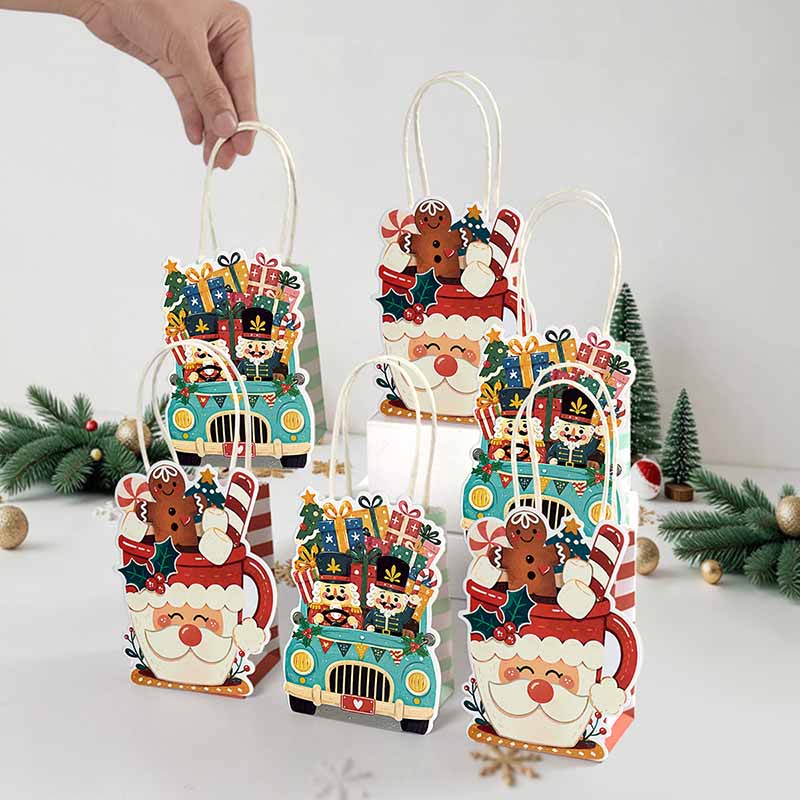 Event Party Shop - 10/20Pcs Mini Christmas Cartoon Gift Bag