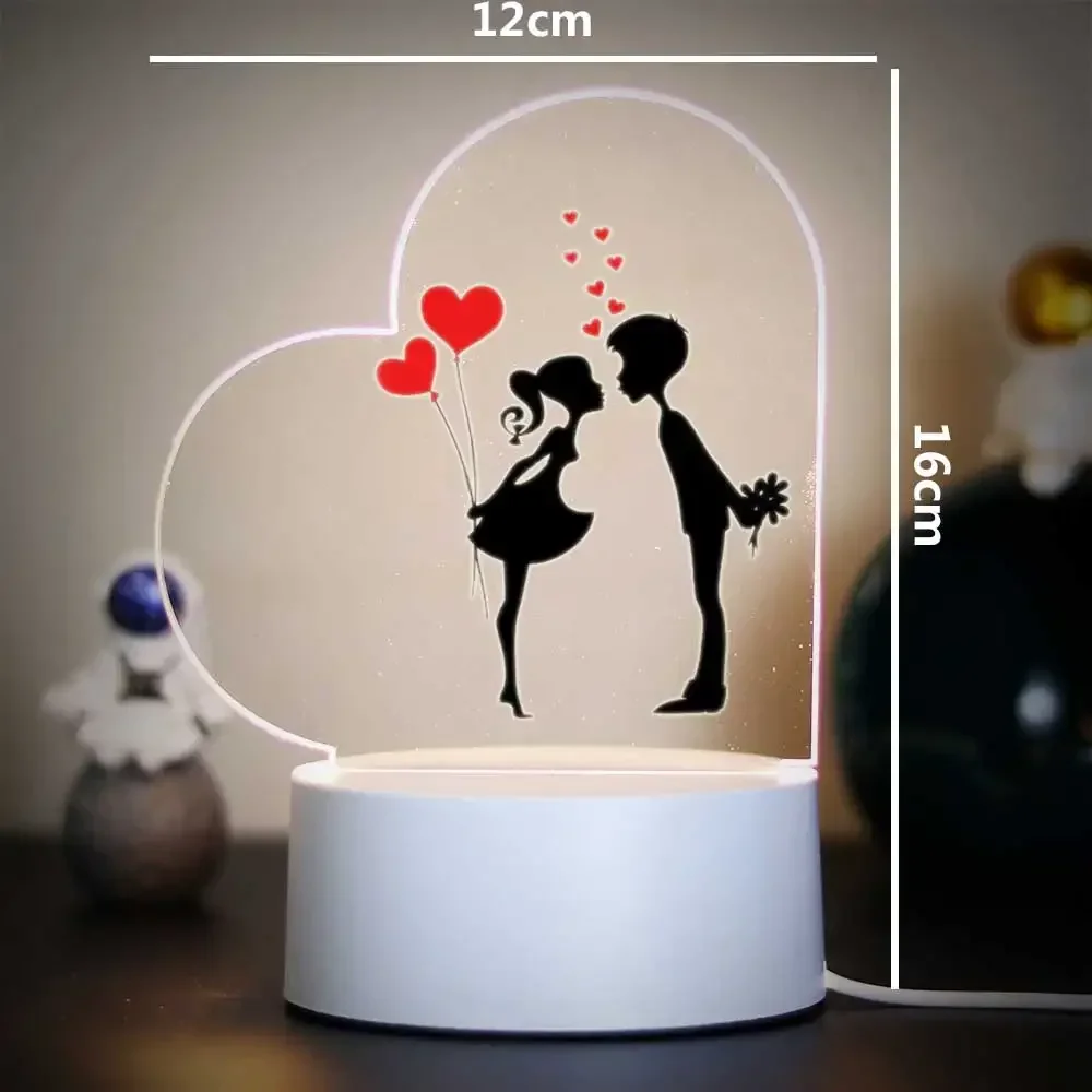 Heart Acrylic 3D Night Light K - Led Balloon Light review and price