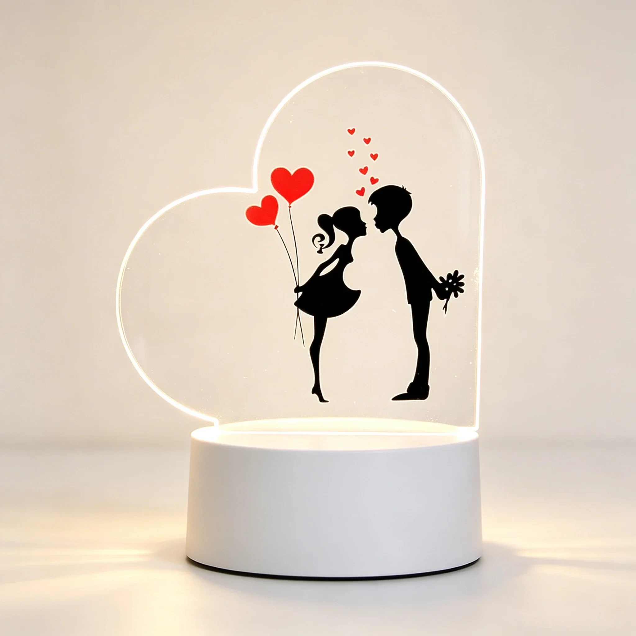 Heart Acrylic 3D Night Light K - Led Balloon Light review and price