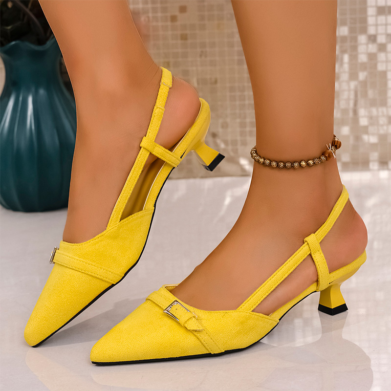 Fashion Yellow High Heels Sand - Neon Sign Party review and price