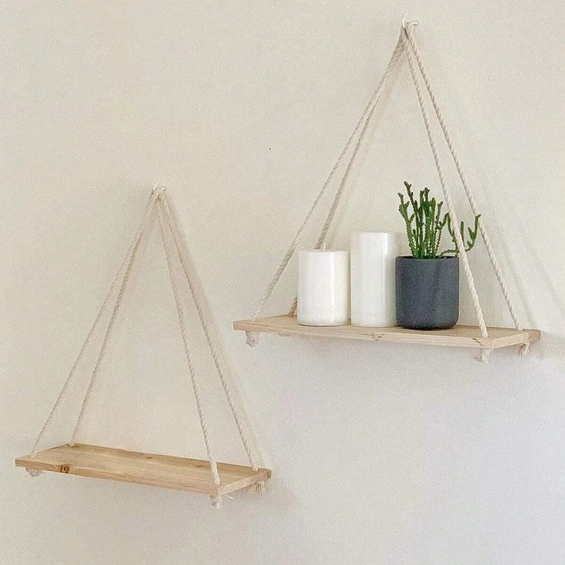 1PC Wooden Swing Hanging Hemp  - Flower Wall Panel review and price