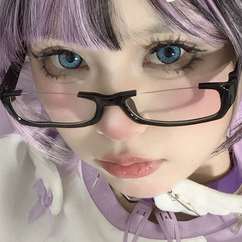 Y2K Black Half Frame Glasses W - Photo Booth Frame review and price