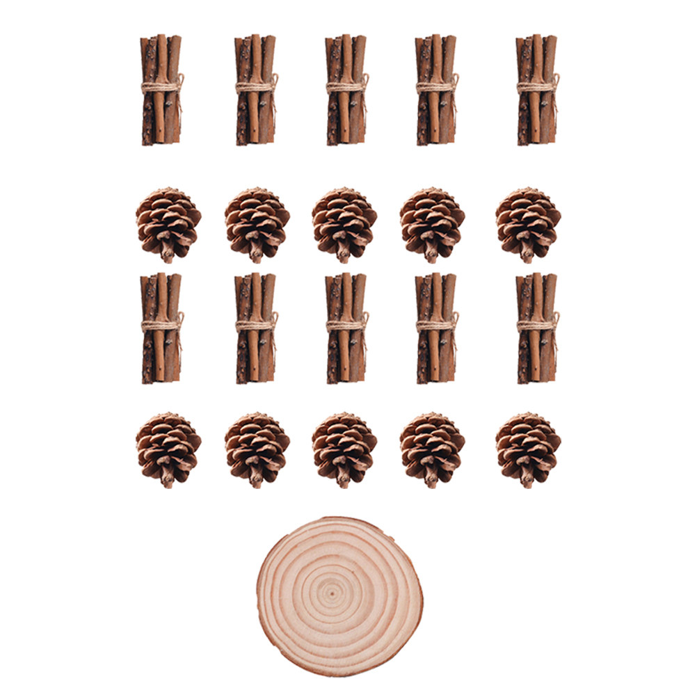21Pcs Natural Pine Cones and W - Centerpiece Stick review and price