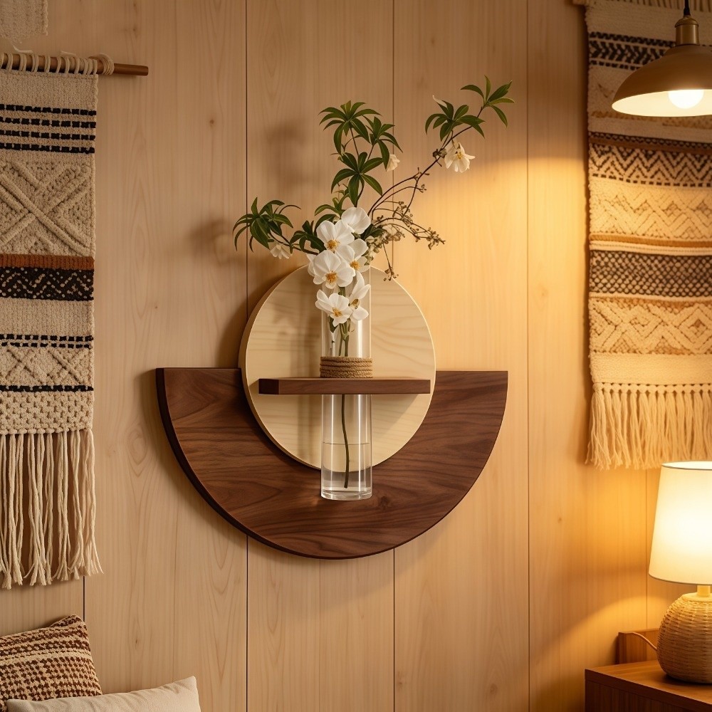 Oval Wood Wall Mount Flower Sh - Flower Wall Panel review and price