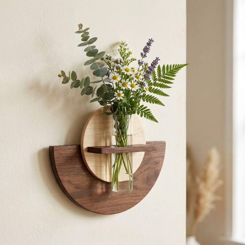 Oval Wood Wall Mount Flower Sh - Flower Wall Panel review and price