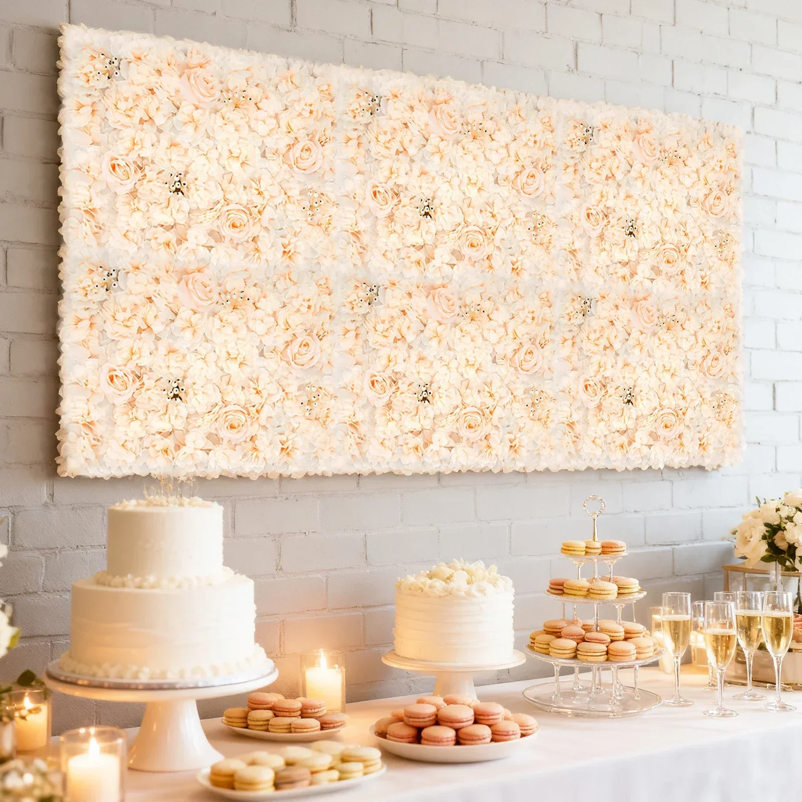 6 PCS 60*40cm Artificial Flowe - Flower Wall Panel review and price