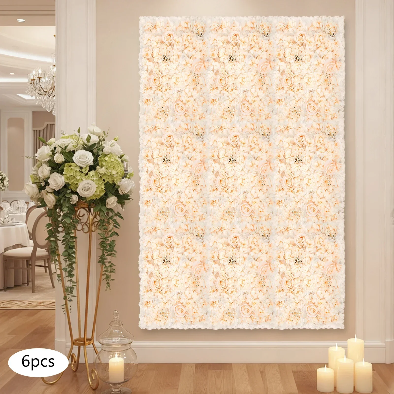 6 PCS 60*40cm Artificial Flowe - Flower Wall Panel review and price