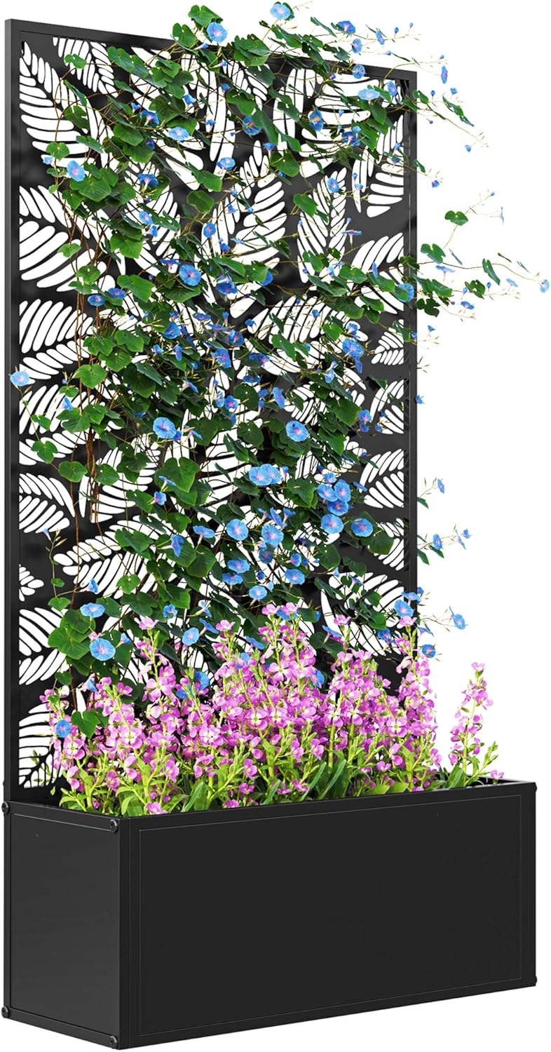 Metal Raised Garden Bed with T - Flower Wall Panel review and price