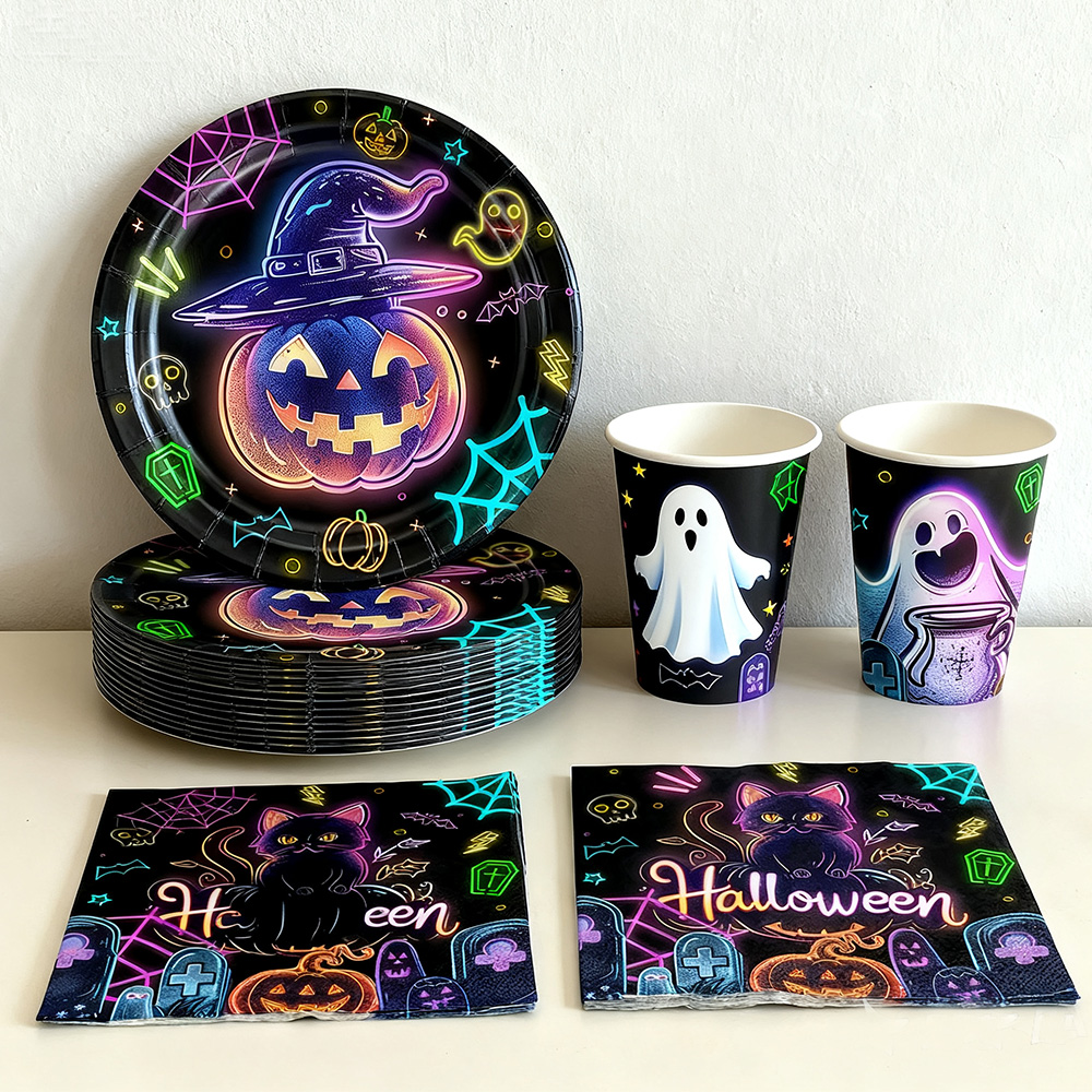 Halloween Party paper Plates N - Table Cloth Disposable review and price