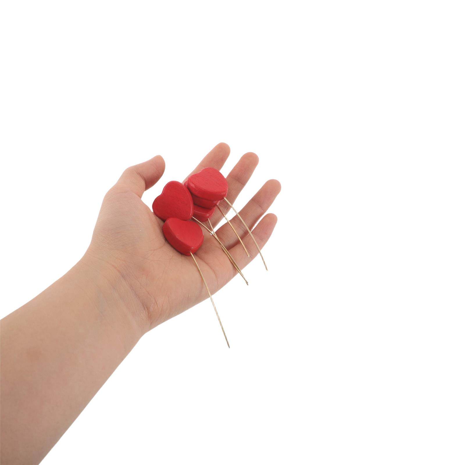 6Pcs Wooden Heart Picks Heart  - Centerpiece Stick review and price