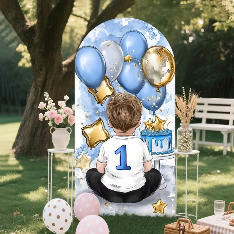 A Little Boy Pattern Arch Back - Dessert Table Backdrop review and price