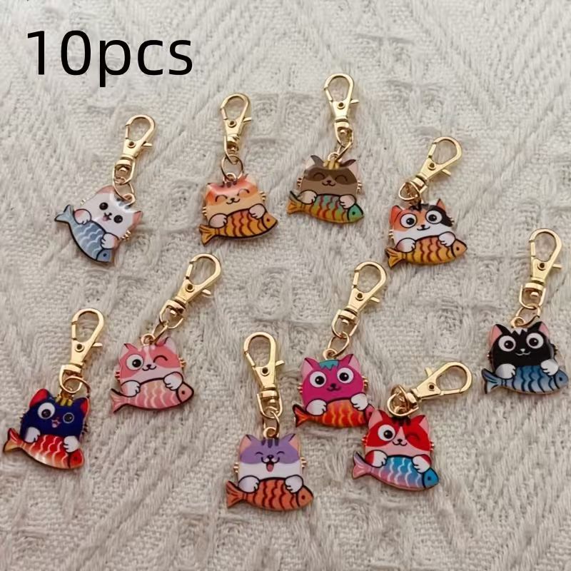 10pcs alloy printed cat keycha - Event Party review and price