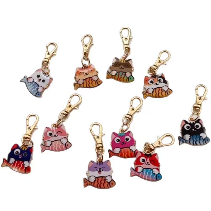 10pcs alloy printed cat keycha - Event Party review and price
